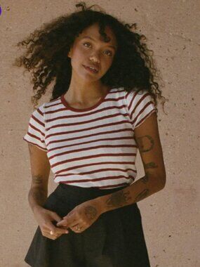 Doen Vivi Tee Auburn San Simeon Stripe